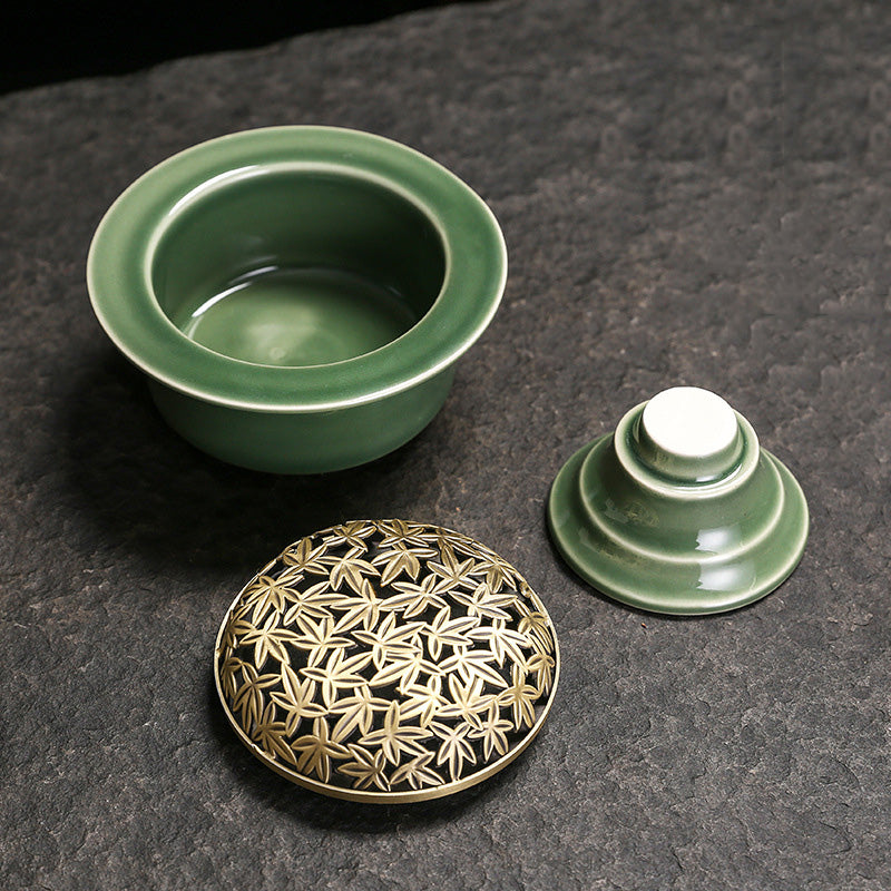 Yue Kiln Celadon Song Rhyme Incense Stove Set