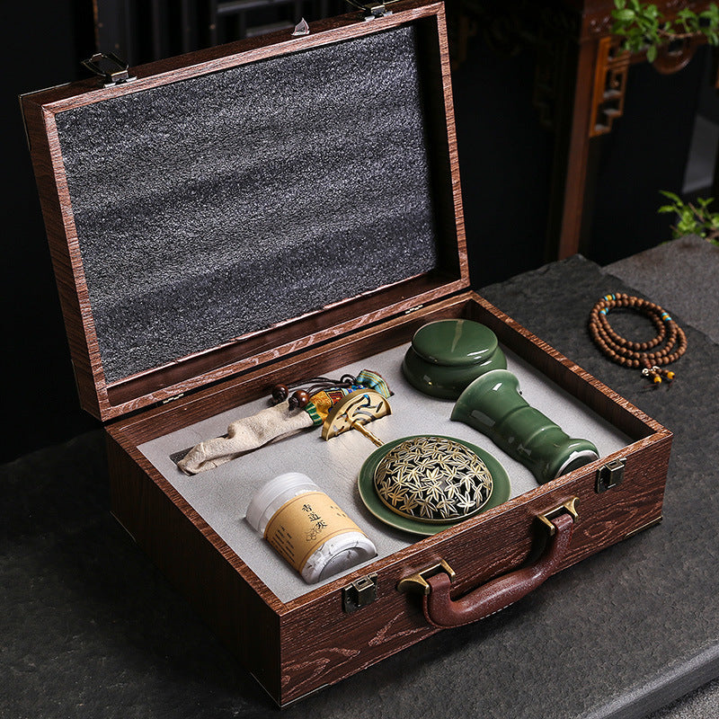 Yue Kiln Celadon Song Rhyme Incense Stove Set