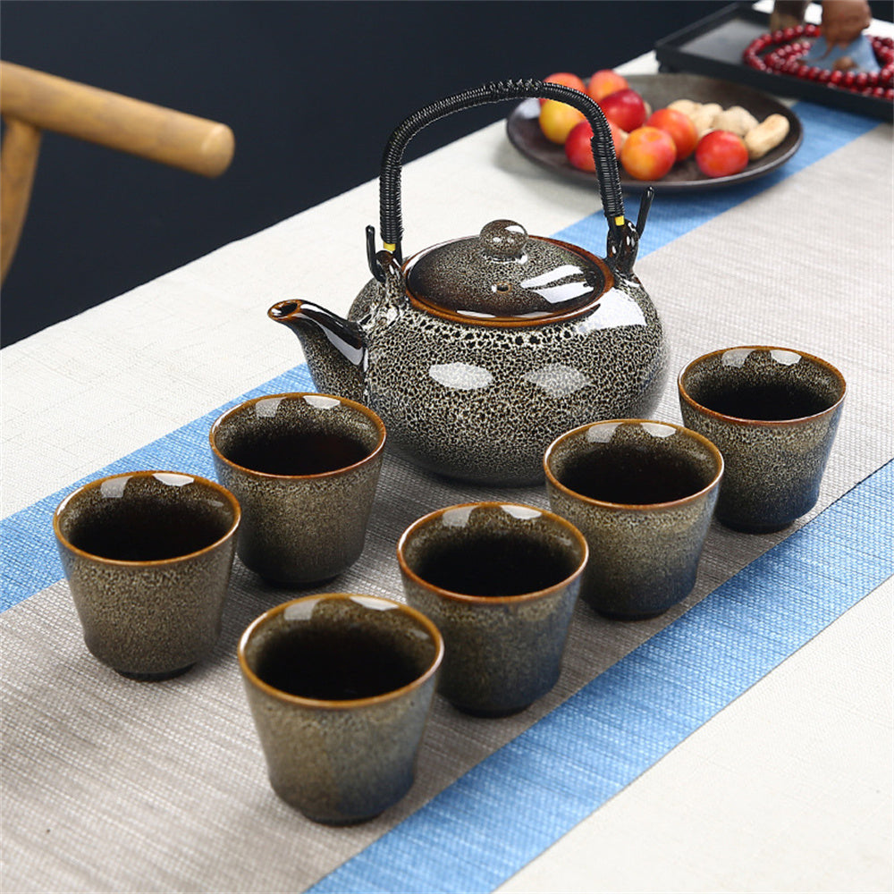 Kiln Transformer Brushed Lifting Beam Pot Ceramic Tea Set