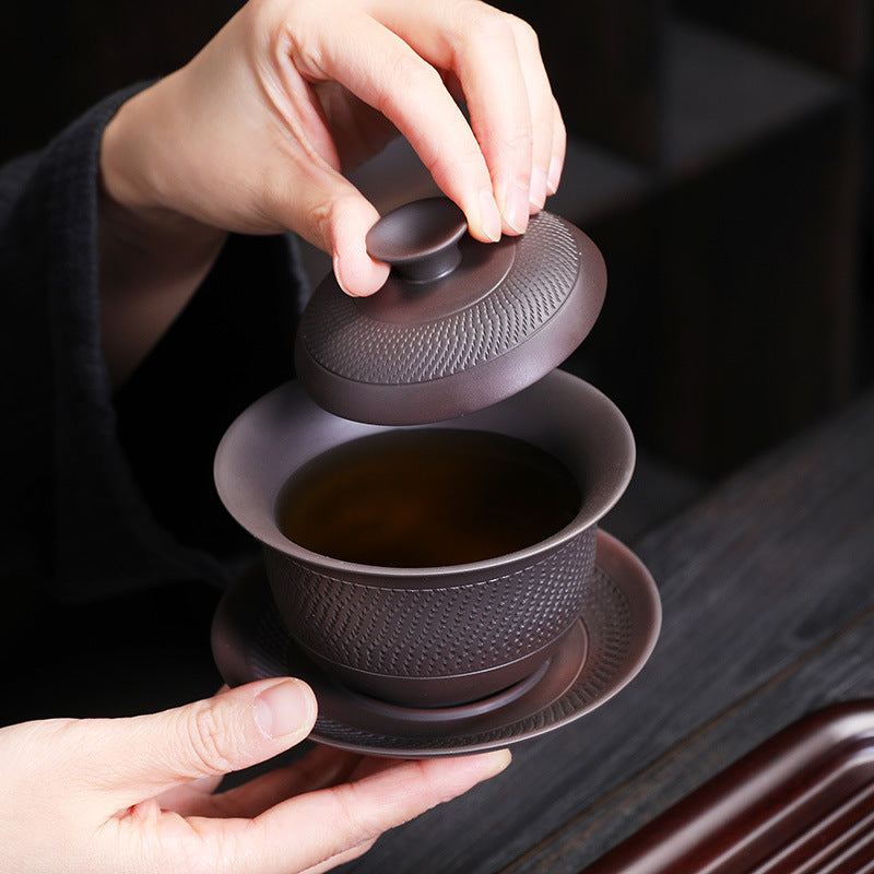 Collection Grade Jianshui Purple Pottery Vintage Tea Set