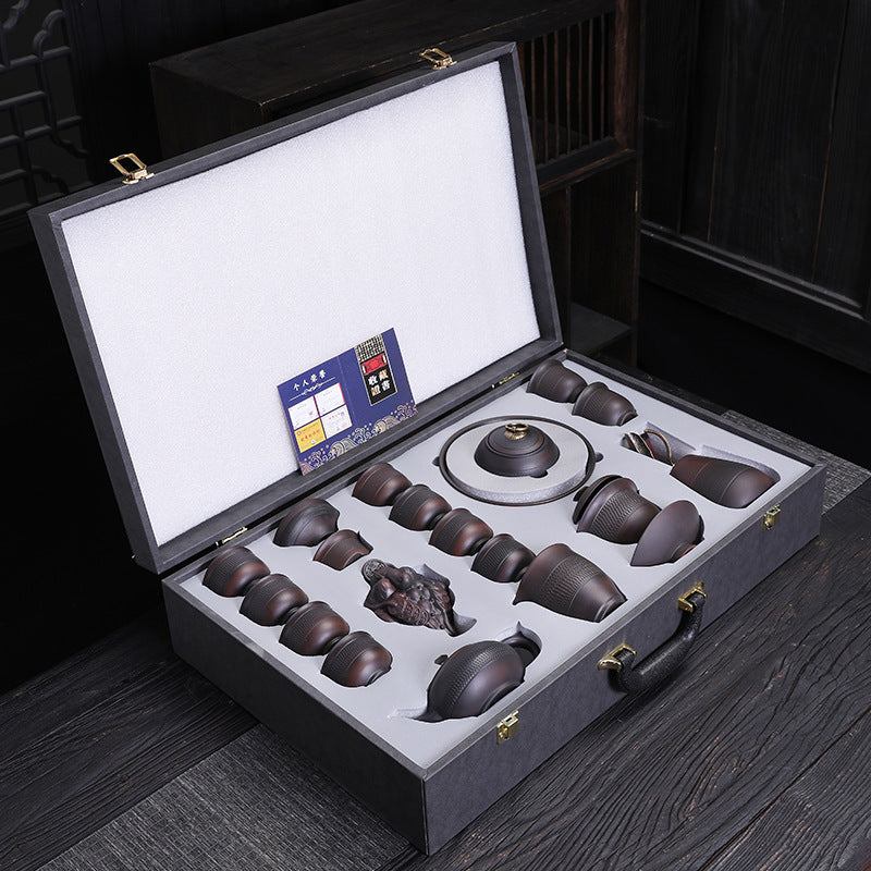 Collection Grade Jianshui Purple Pottery Vintage Tea Set