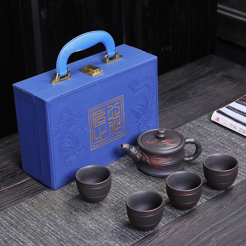 Jianshui Purple Pottery Portable Outdoor Travel Tea Set