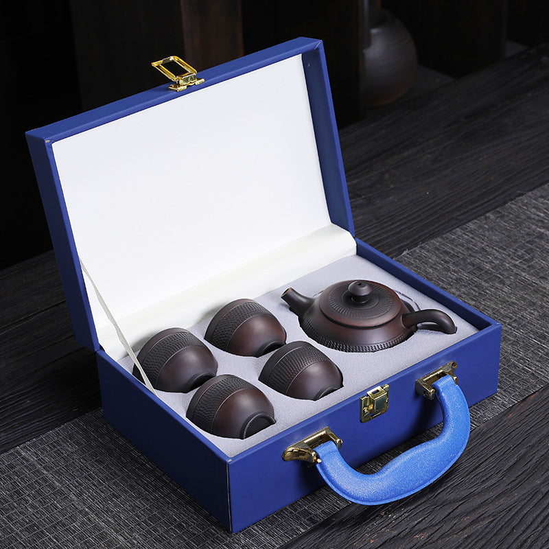 Jianshui Purple Pottery Portable Outdoor Travel Tea Set