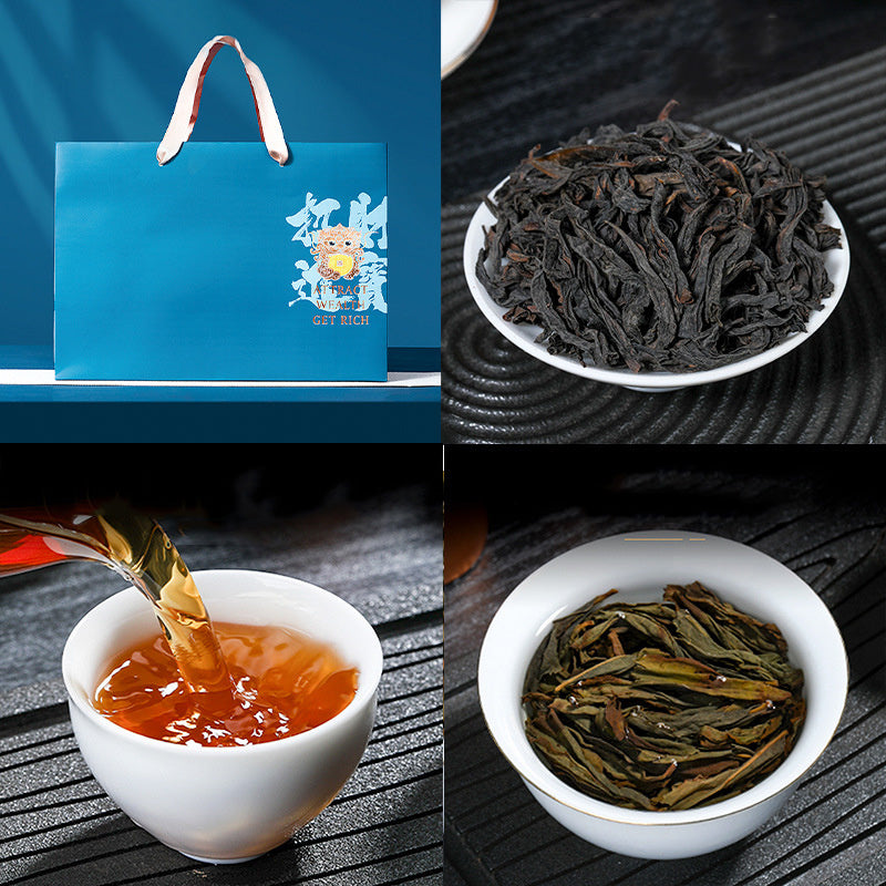 Wuyi Mountain Rock Tea Big Red Pouch Lucky and Treasure Set 250g
