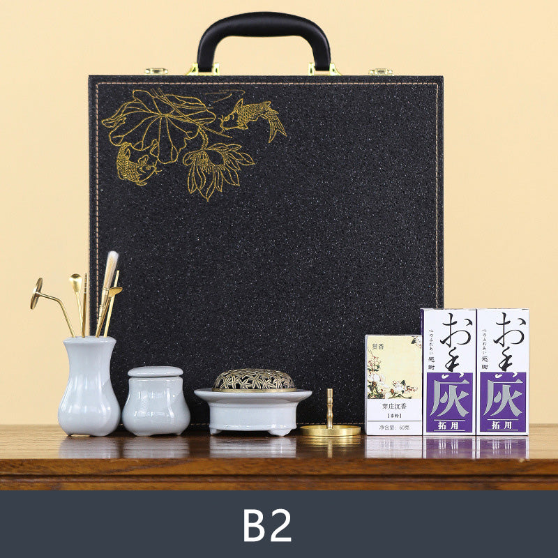 Yue Kiln Celadon Butterfly Fragrant Seal Set