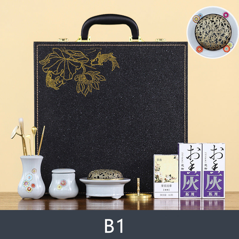 Yue Kiln Celadon Butterfly Fragrant Seal Set