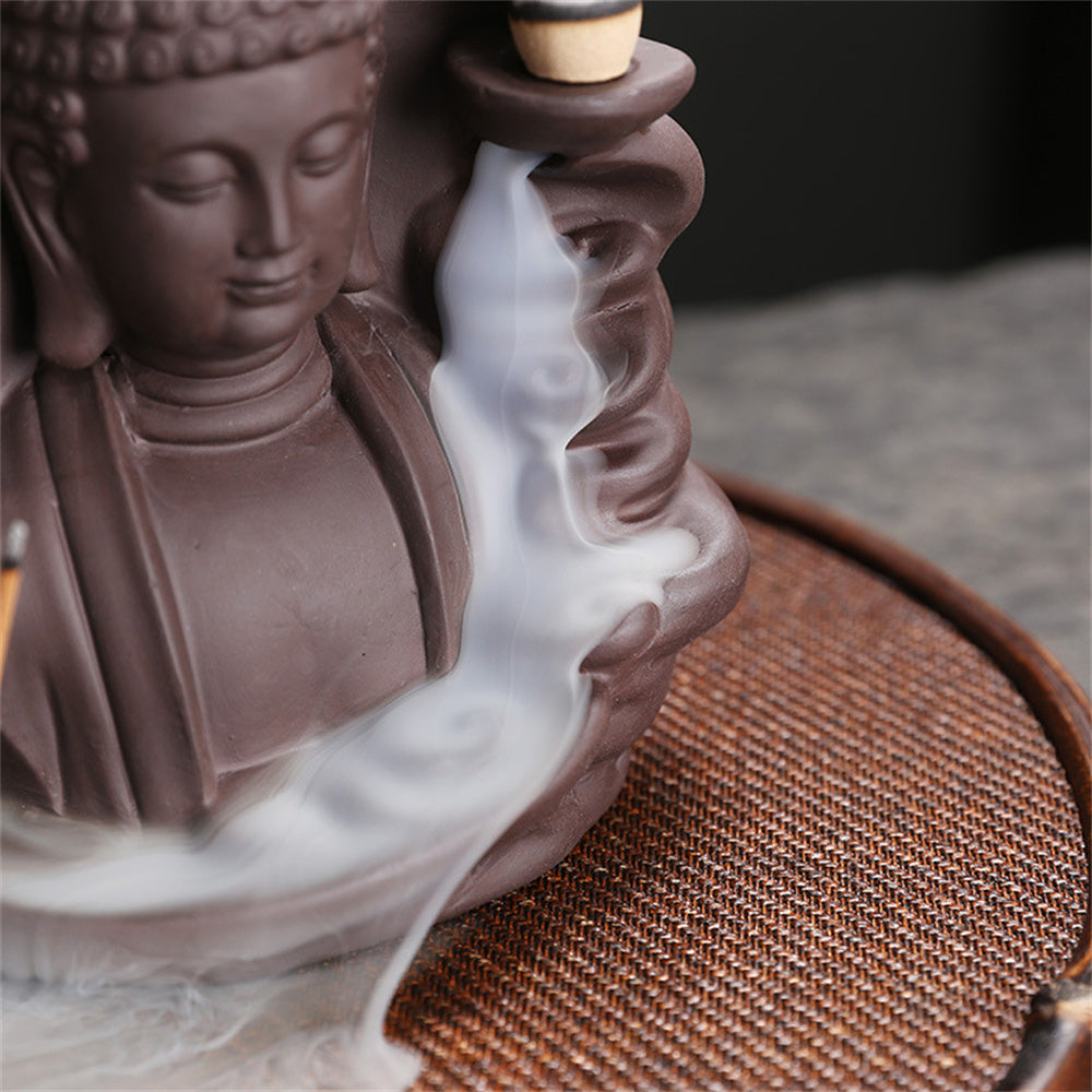 Auspicious Cloud Tathagata Buddha Backflow Incense Burner