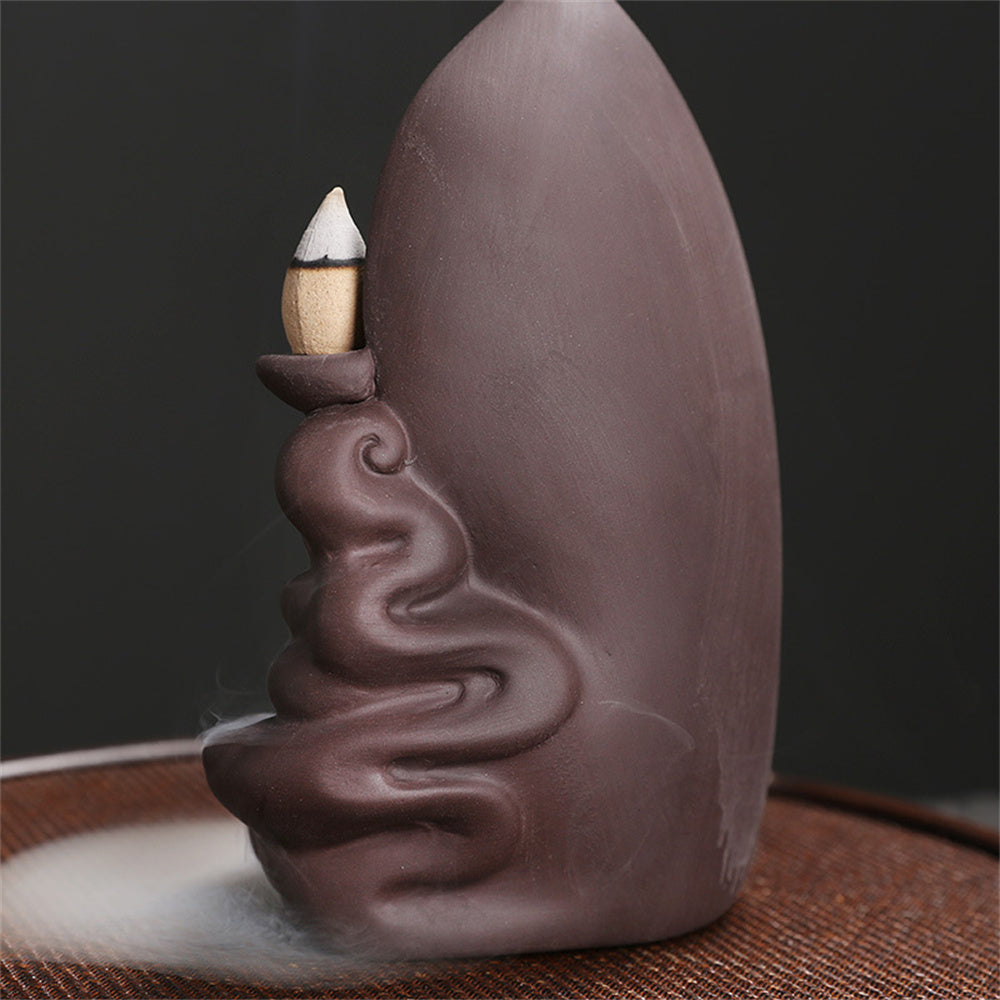 Auspicious Cloud Tathagata Buddha Backflow Incense Burner