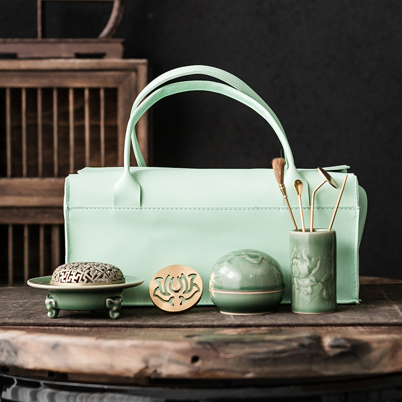 Yue Kiln Celadon Lotus Fragrant Seal Set