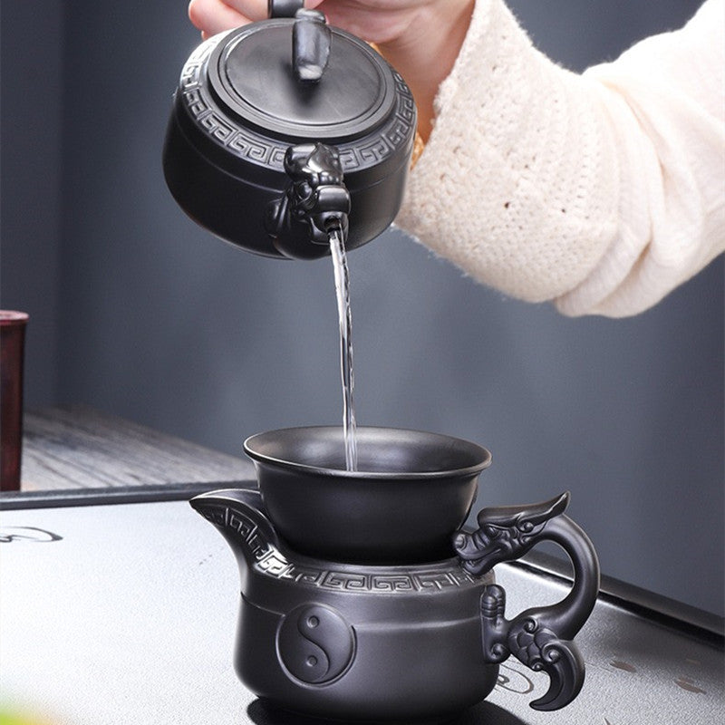 Longteng Taichi Purple Clay Tea Set