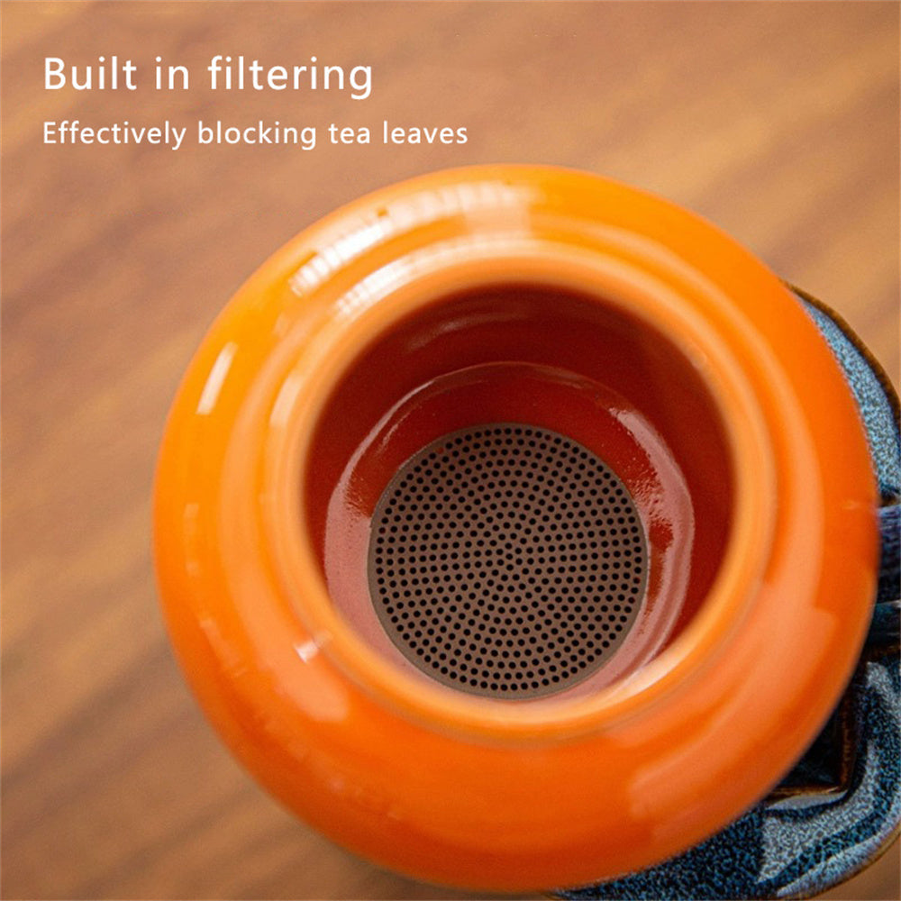 Kiln Transformation Persimmon Automatic Tea Set