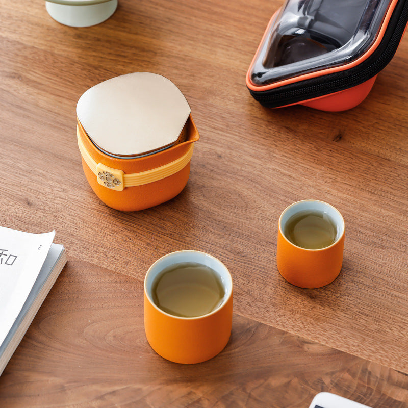 Window flower element travel tea set