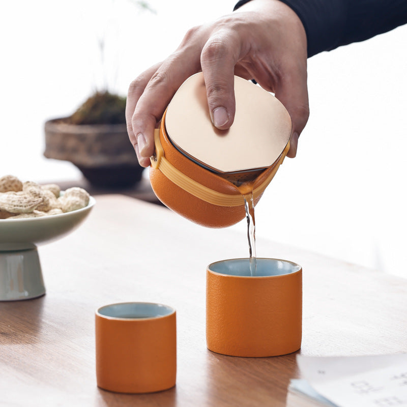 Window flower element travel tea set