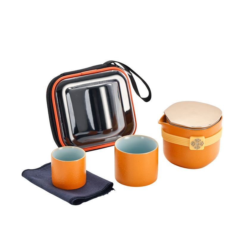 Window flower element travel tea set