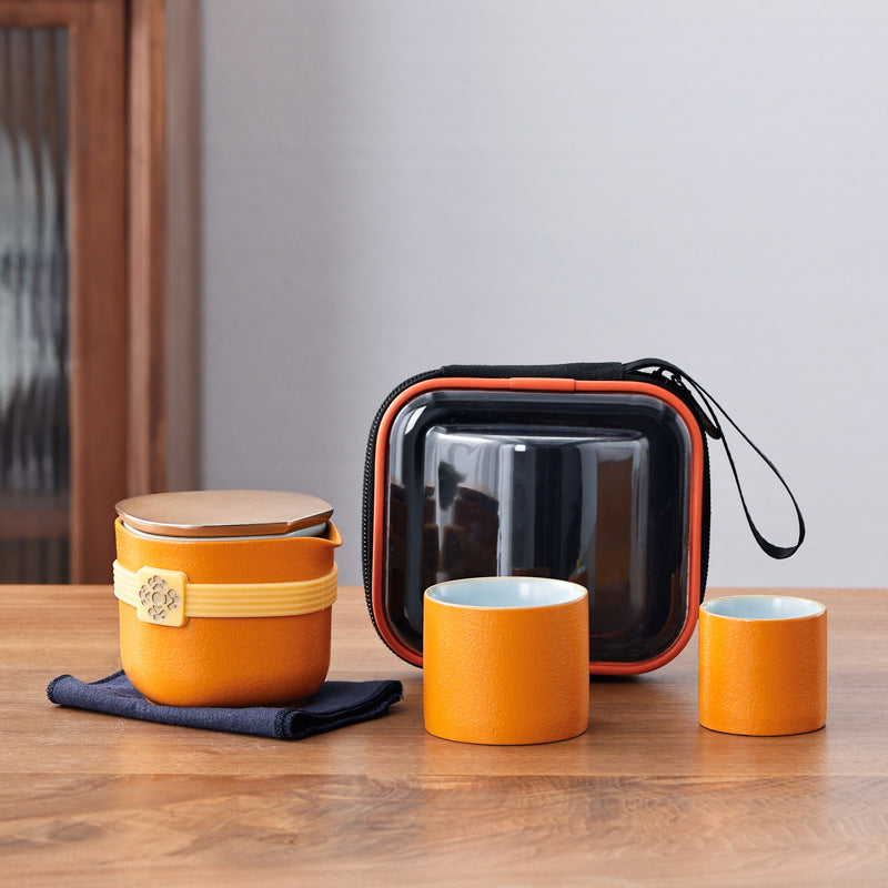 Window flower element travel tea set