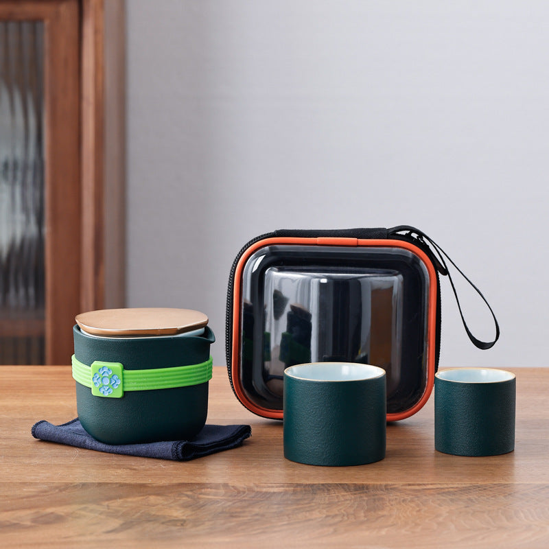 Window flower element travel tea set
