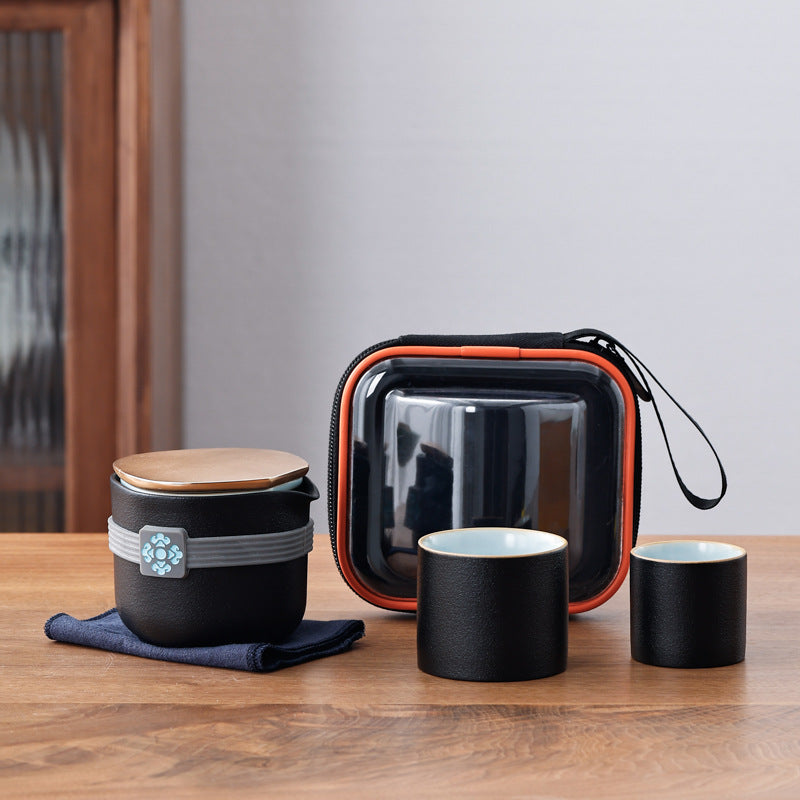 Window flower element travel tea set