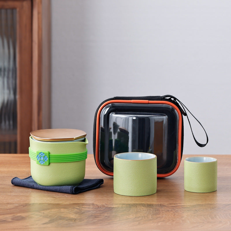 Window flower element travel tea set
