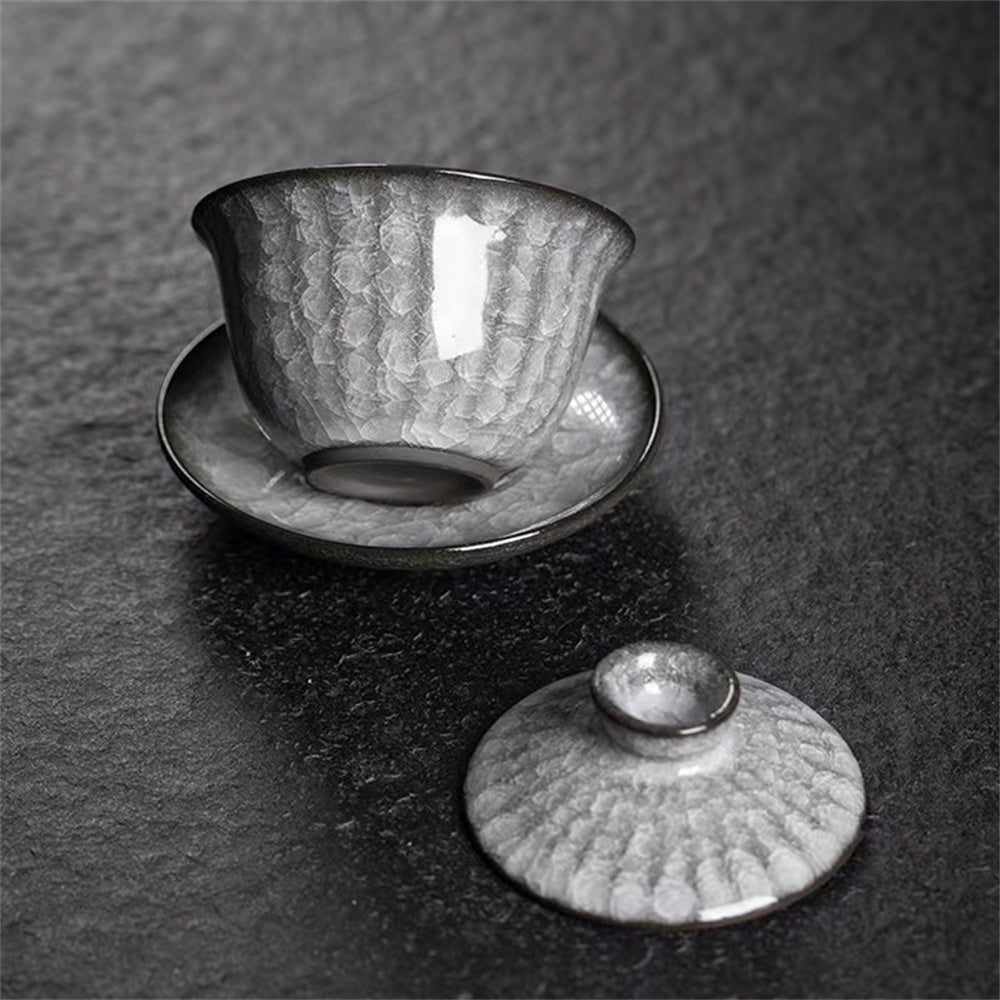 Black Ice Ice Pattern Ceramic Kung Fu Tea Set