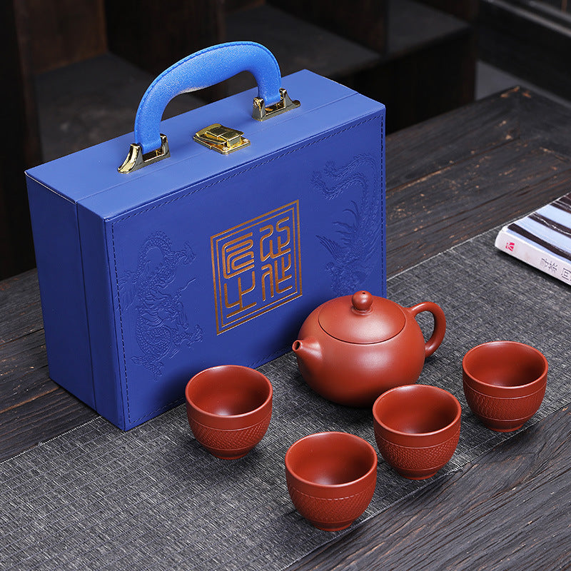 Cinnabar purple sand One Pot Four Cups Set