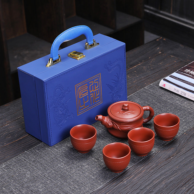 Cinnabar purple sand One Pot Four Cups Set