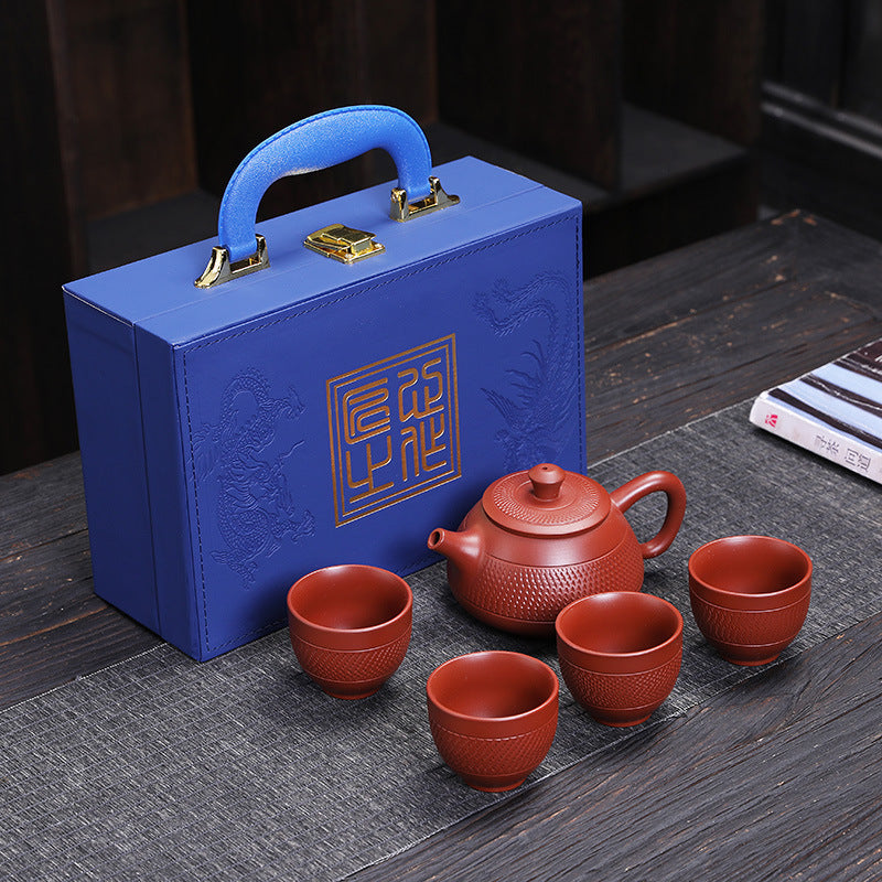 Cinnabar purple sand One Pot Four Cups Set