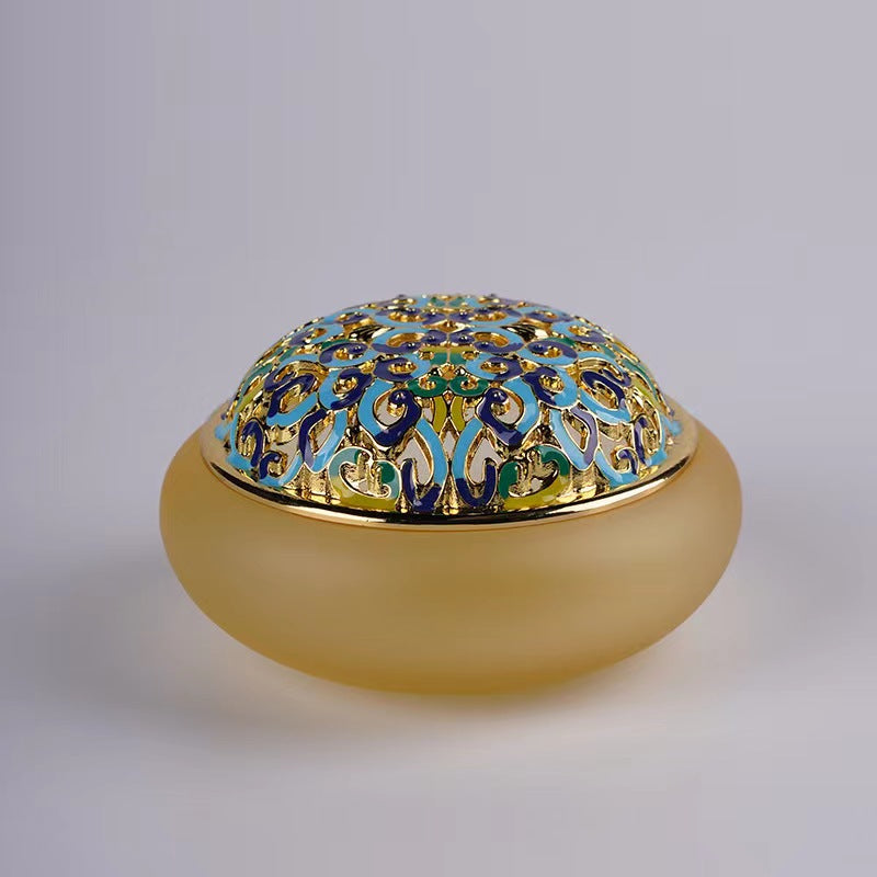 Cloisonne Gilt Ancient Glass Incense Burner