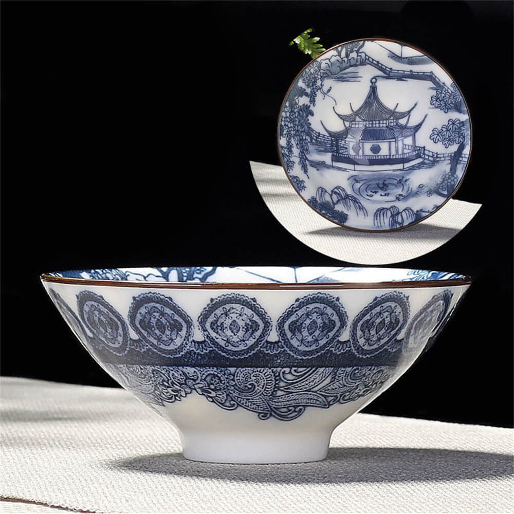 Hand-Painted Cone Teacup
