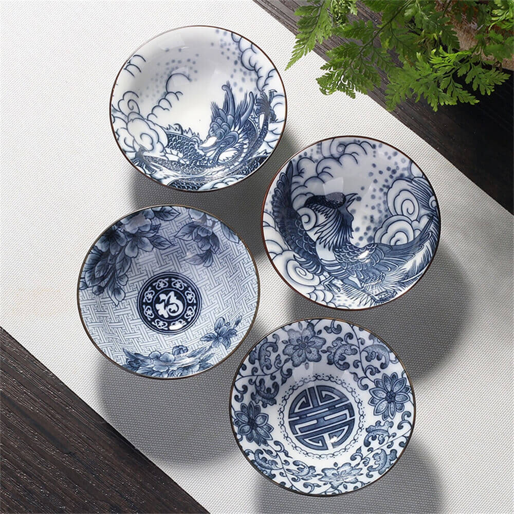 Hand-Painted Cone Teacup
