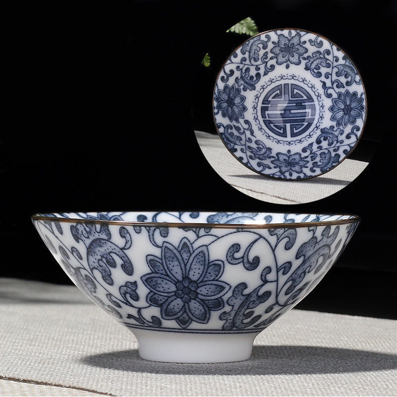 Hand-Painted Cone Teacup