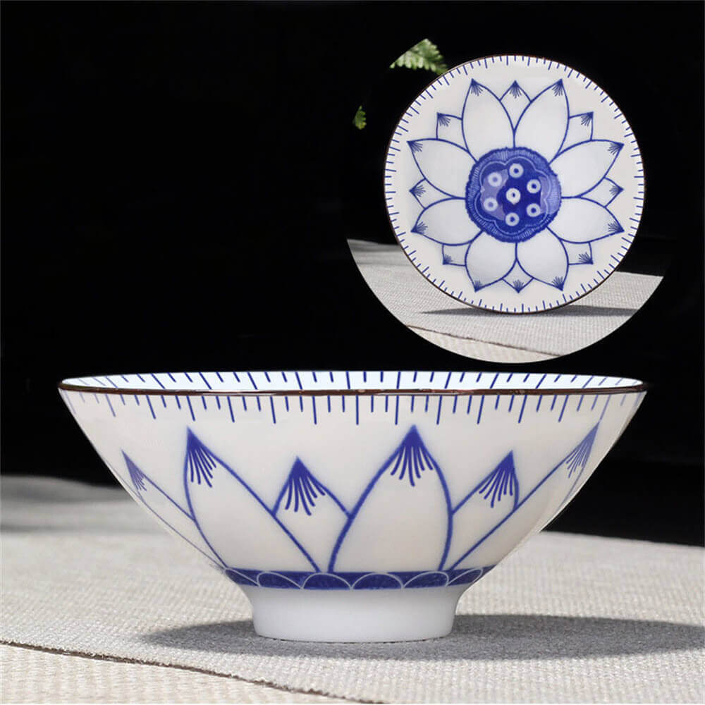 Hand-Painted Cone Teacup