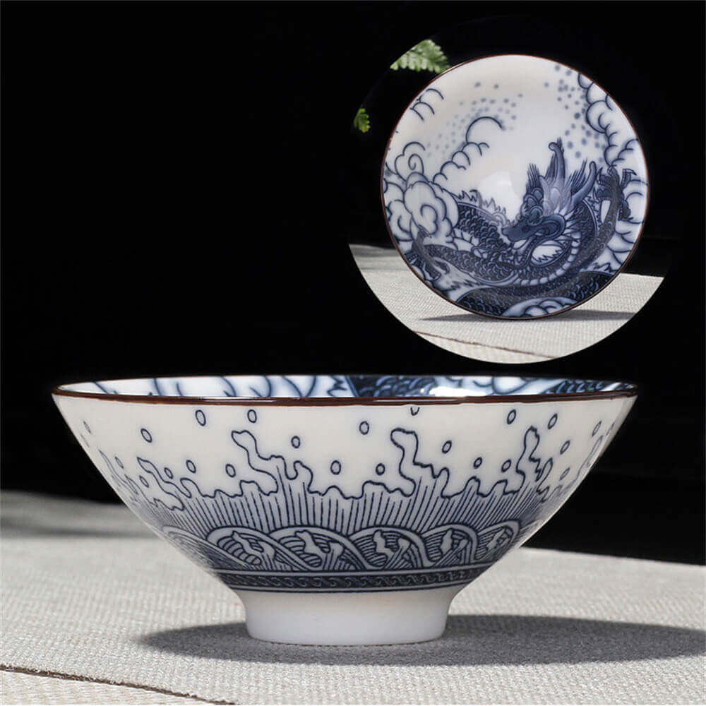 Hand-Painted Cone Teacup