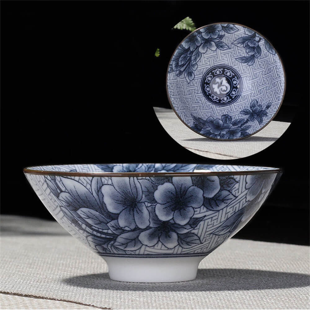 Hand-Painted Cone Teacup