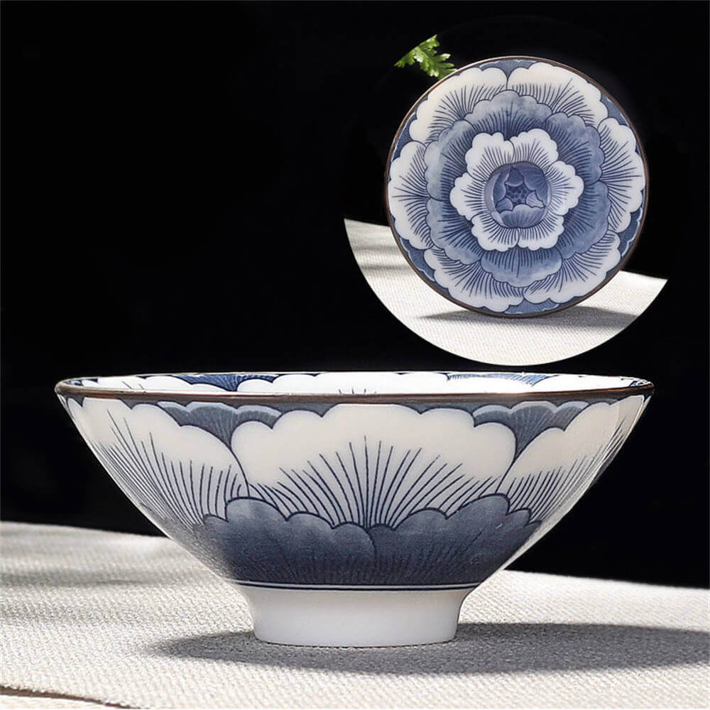 Hand-Painted Cone Teacup