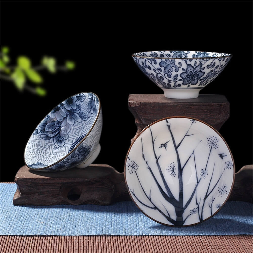 Hand-Painted Cone Teacup