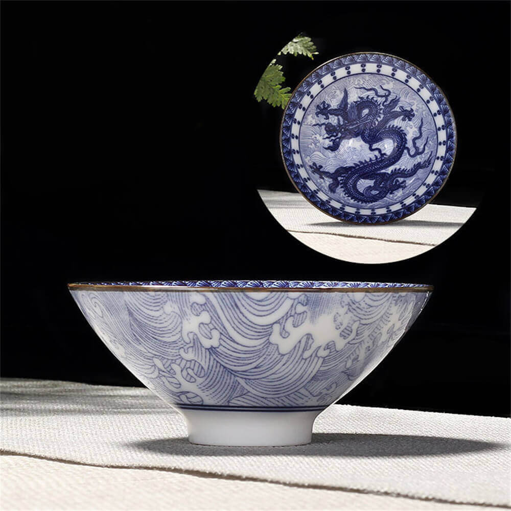 Hand-Painted Cone Teacup