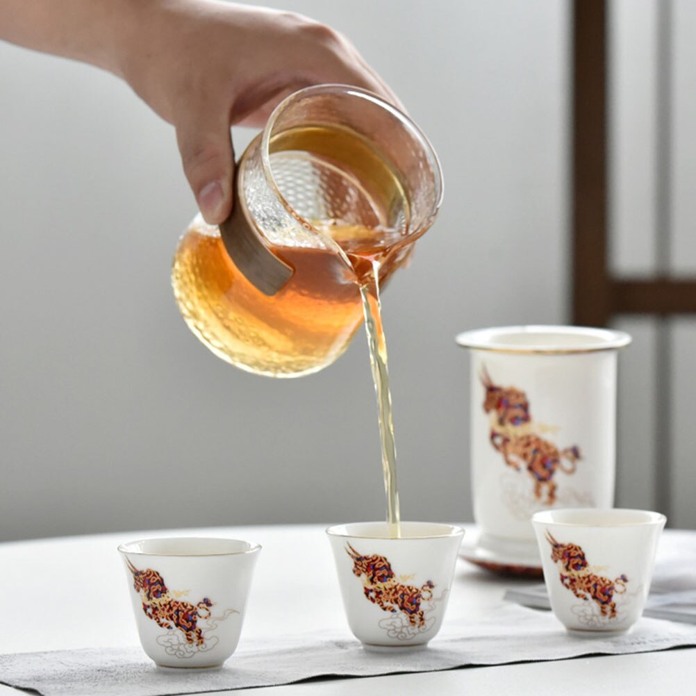 Star bucks one pot of three cups tea set