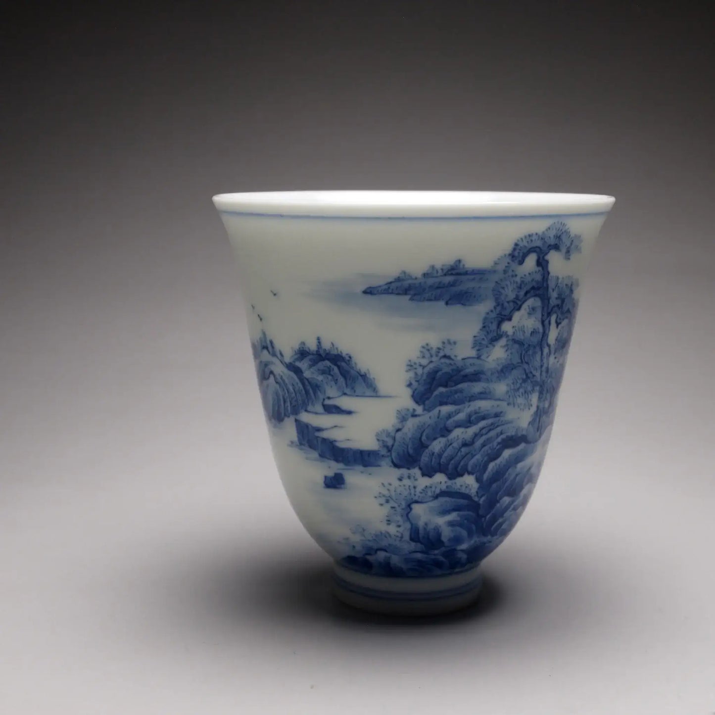 Qinghua Landscape Flower Goddess Jingdezhen Porcelain Teacup