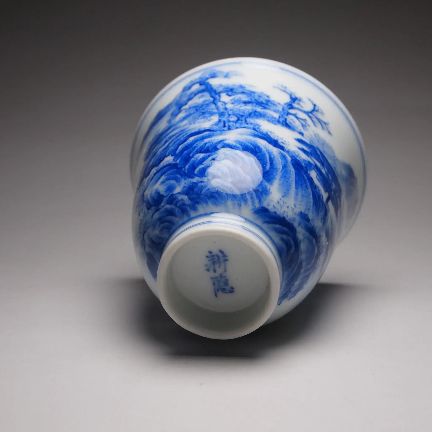 Qinghua Landscape Flower Goddess Jingdezhen Porcelain Teacup