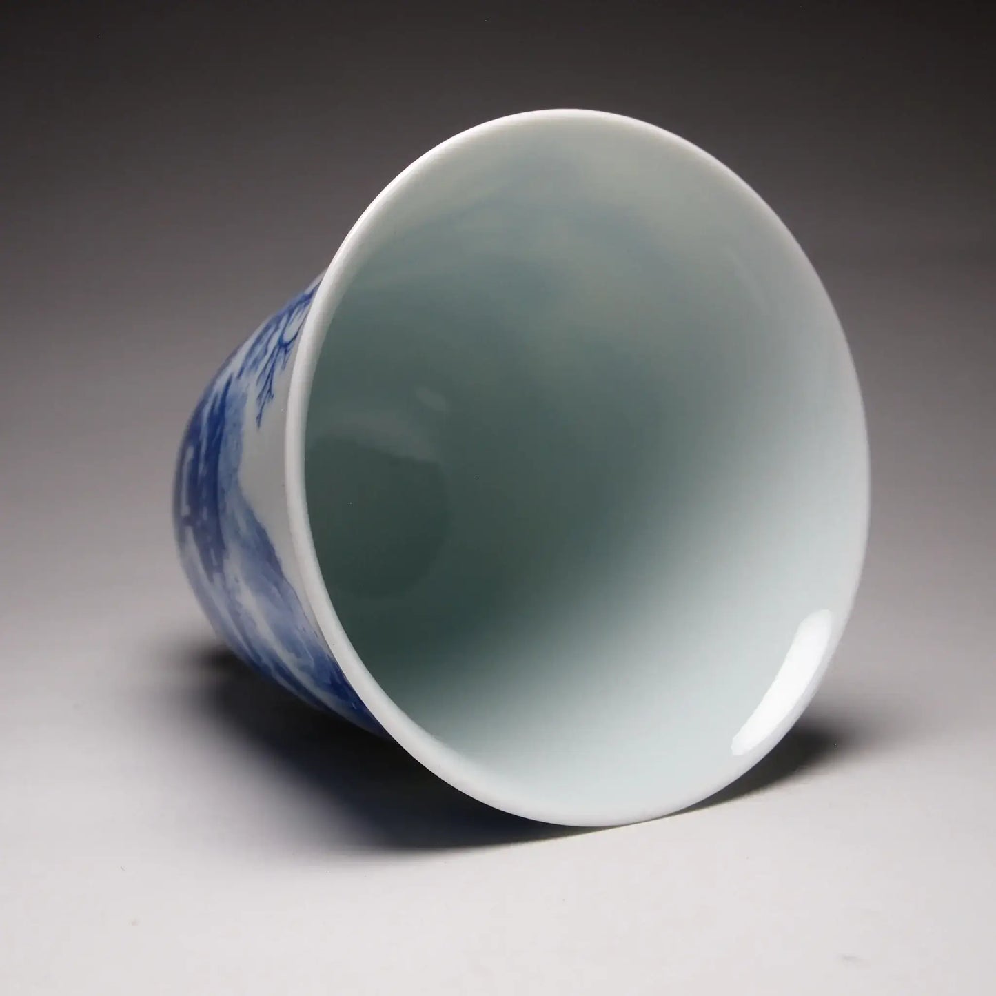 Qinghua Landscape Flower Goddess Jingdezhen Porcelain Teacup
