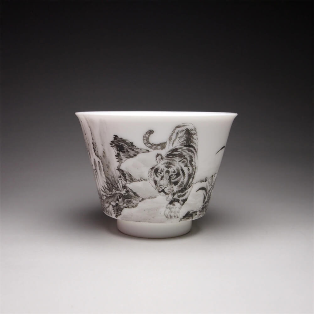 Fencai Tiger Tianbai Porcelain Teacup