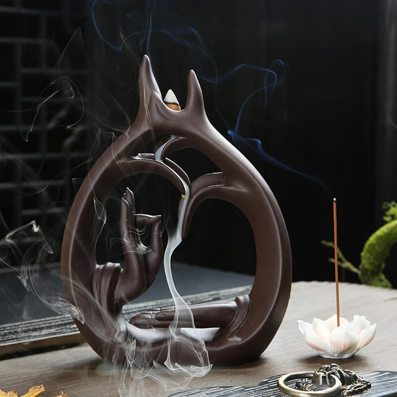 Purple sand citron reverse-flow incense burner
