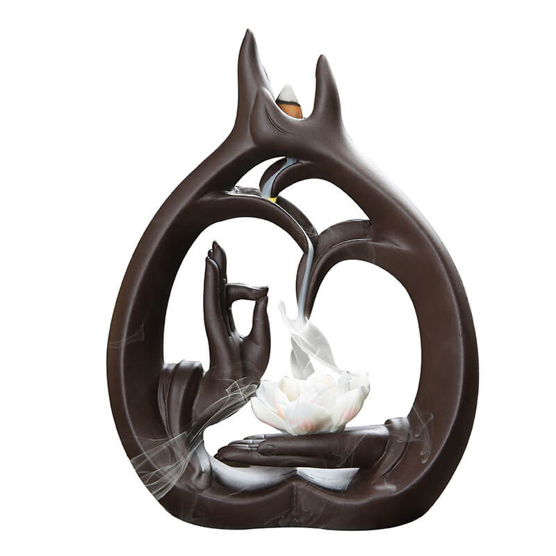 Purple sand citron reverse-flow incense burner