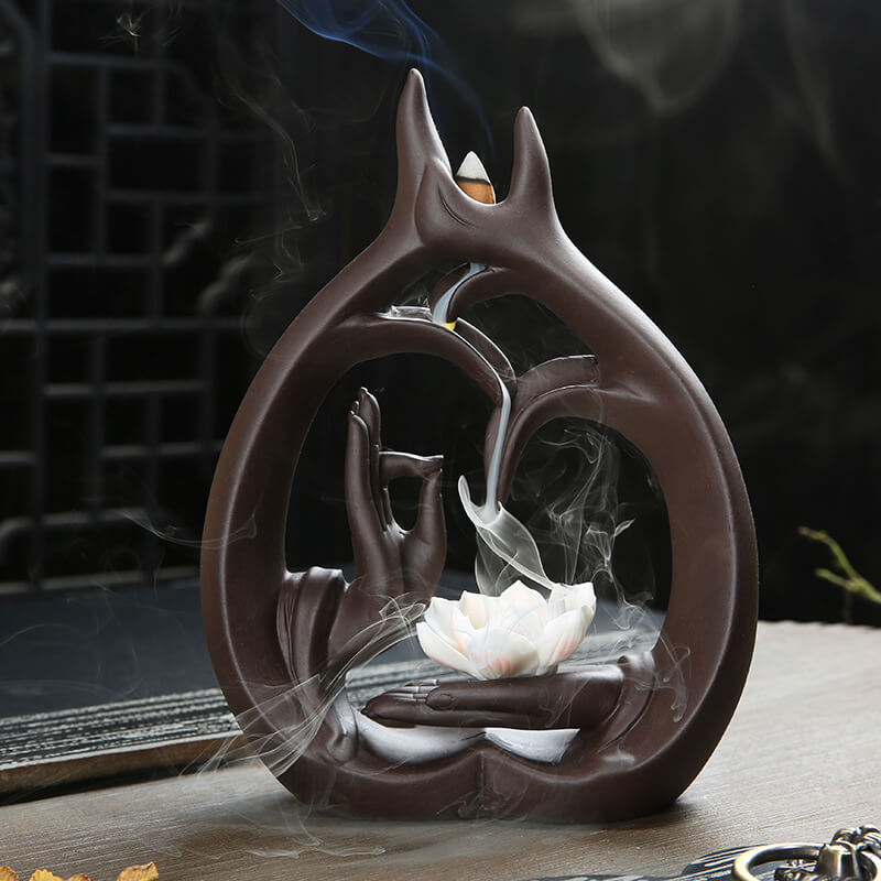 Purple sand citron reverse-flow incense burner