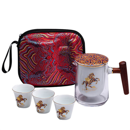Money On Horseback Travel Tea Set