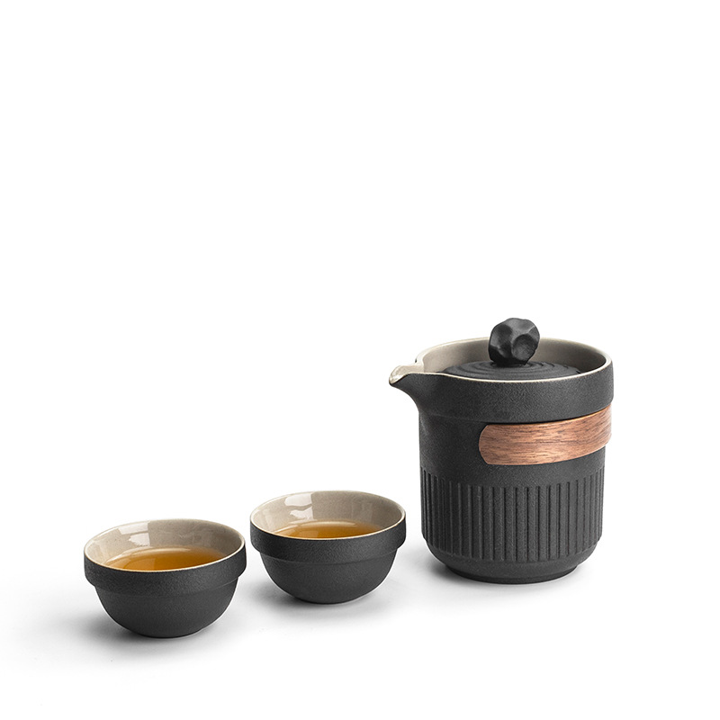 Taihu stone a pot of four cups portable tea set