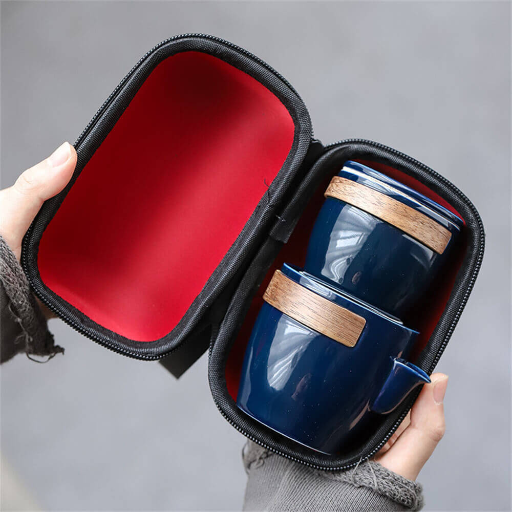 luxury travel tea set