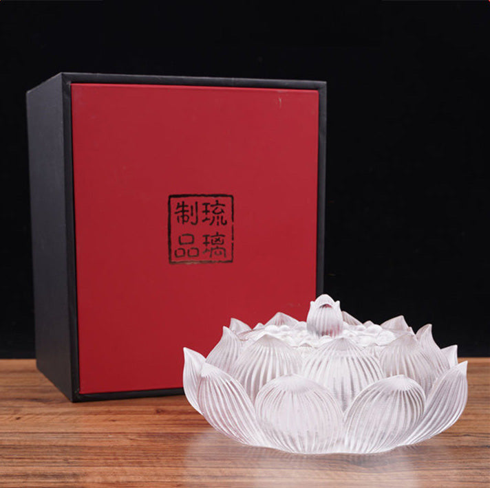 Coloured Glaze Lotus Flower Censer