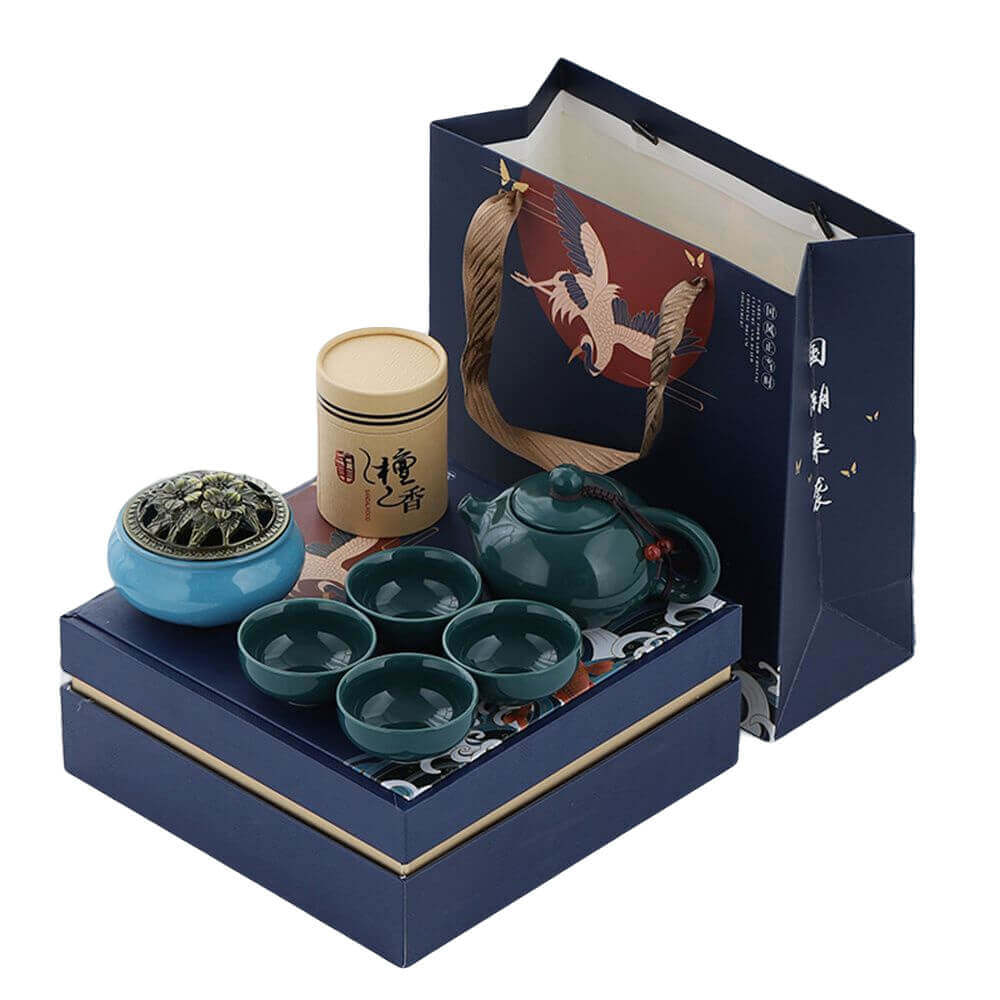 Sandalwood Incense Burner One Pot of Four Cups Tea Set