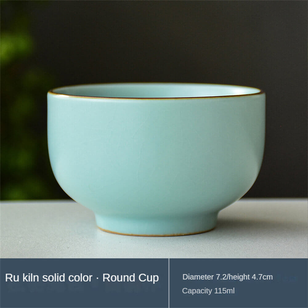 Thermochromic Ru kiln Cherry blossom cup